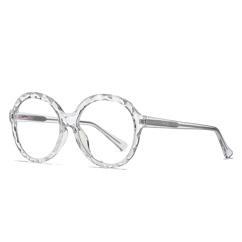 Kacamata Hitam Ringan Wanita, Logo Kustom Bulat Asetat Bingkai Tebal Kacamata Optik Perempuan