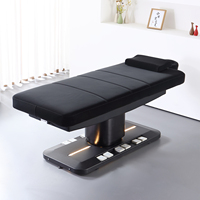 Table de soin esthétique électrique noire SHILU, réglable, pour salon professionnel, spa et soins de la peau