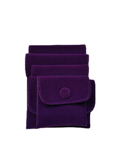 Pochette à bijoux en velours avec fermeture à bouton pour l'emballage des petites entreprises - Product Image 2
