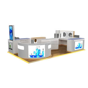 现代化妆品亭设计图纸流行设计化妆品陈列柜柜台零售护肤摊出售 - Product Image 4