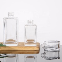 250ml vide clair Rectangle carré Reed diffuseur verre arôme bouteilles verre de luxe