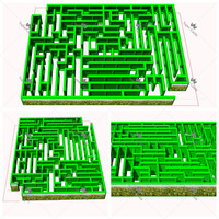 Jeu de labyrinthe gonflable géant personnalisé en tissu Oxford, portable, pour événements extérieurs, fêtes, location commerciale, usine