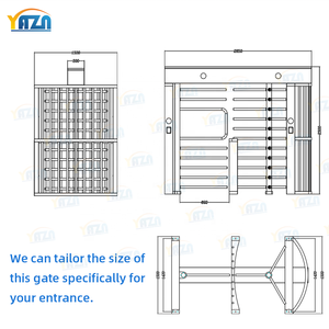 Tourniquet robuste pleine hauteur pour accès fauteuils roulants 02s Accès rapide 2650mm Portillon périmétrique Bureau <span class=keywords><strong>Parc</strong></span> Centre Scientifique IP54 - Product Image 5