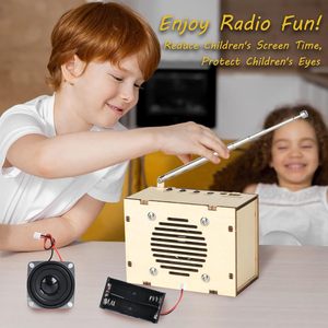 <span class=keywords><strong>Nouveau</strong></span> produit : Jouets STEM, construisez votre propre kit radio FM, jeux éducatifs en bois, jouets STEM pour enfants - Product Image 2