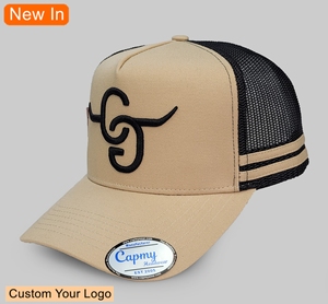 Tây Trucker Cap Sọc Úc Trucker Hat Hoang Dã Dải Kaki 5 Bảng Điều Chỉnh Cao Hồ Sơ Sâu Vương Miện Phụ Nữ Nước Trucker Mũ - Product Image 1