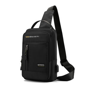 Bolso de pecho antirrobo impermeable para hombre, bandolera cruzada con Usb, un solo hombro con cargador USB, venta al por mayor - Product Image 2