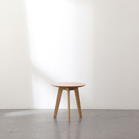 Usine minimaliste Couchtisch maison meubles de salon petit trois jambes canapé Table nordique ronde en bois côté Table basse