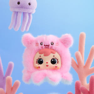 Nouveauté Samuel : Vente directe, Porte-clés en peluche en boîte surprise, design de dessin animé illustré 'Hot Ocean Residents', en vrac pour jeunes - Product Image 6