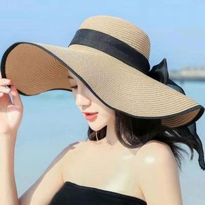 Unisex Summer Seaside Travel <b>Sunscreen</b> Sunshade Holiday Big-brimmed Straw Sun Hats Image Style Business Sports - Product Image 6