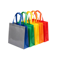 Sac de courses en non-tissé laminé multi-tailles, imprimé sur mesure, sac promotionnel pour supermarché