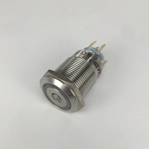 19 מ "מ מתג 12v עמיד למים נירוסטה חבטות הוביל כפתור לחיצה מלאך מתכת - Product Image 3