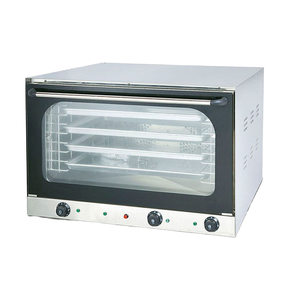 Four électrique à convection Jie Guan EB-8A à perspective complète pour usage commercial, 4 étagères, contrôle numérique du minuterie, acier inoxydable - Product Image 1