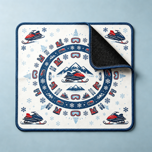 Vintage Retro Amerikanische Mahjong-Matte im Used-Look mit Cremefarbenem Aufdruck, Rutschfeste Mikrofaser-Mahjong-Tischmatte für 4 Spieler - Product Image 4