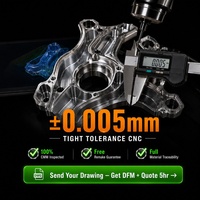 Pièces usinées CNC de précision ±0,005 mm, tolérance stricte, composants en aluminium, acier inoxydable, titane, usinage CNC 5 axes