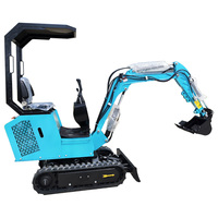 Mini-excavatrice amphibie multifonctionnelle pour marais, micro-excavatrice de 1 tonne