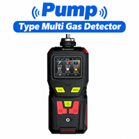 Detektor Gas Presisi Tinggi RS485 CO H2S O2 Ex(LEL CH4) Tipe Pompa Multi Gas Detector Meter Sensor Gas Berbahaya dan Beracun