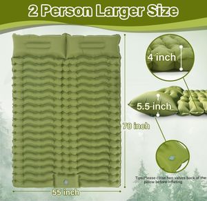 Colchoneta Inflable Individual o Doble para Dormir al Aire Libre, Colchoneta para Acampar y Hacer Senderismo, Colchoneta para Dormir en Tiendas de Campaña - Product Image 3