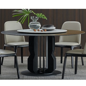 Nouveaux meubles de salle à manger de luxe dessus de <span class=keywords><strong>table</strong></span> <span class=keywords><strong>table</strong></span> de remplacement 10 places rondes <span class=keywords><strong>avec</strong></span> centre rotatif - Product Image 5