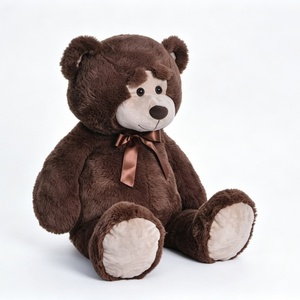 Customized Teddy bear with brown ribbon, Giant sitting teddy bear, Dark brown teddy bear <b>plush</b>, <b>Large</b> brown teddy bear - Product Image 6