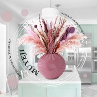 70pcs Bunga Alami Rumput Pampas Lavender Bunny Tails Kering Mengembang Rustic Dekorasi Meja Pernikahan Dalam Ruangan Buket