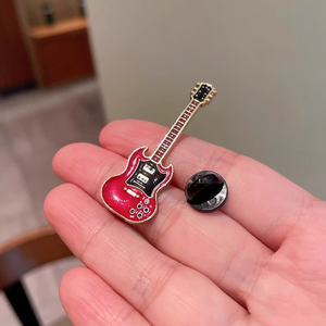 دبابيس بطية صدر بتصميم مخصص للموسيقى ، شارات جيتار ، دبابيس معدنية ناعمة مصنوعة من المينا ، دبابيس من سبائك الزنك ، دلاية مخصصة من المينا - Product Image 4