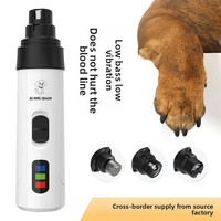 Elektrischer Wiederaufladbarer Krallenschleifer aus ABS-Material mit LED und Geräuscharmem Betrieb für Hunde und Katzen - Grenzüberschreitende Lieferungen
