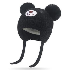 Winter New Children's Hat with Bear Fleece Knitted Kids Ear &amp;Hand Warmers Baby Elasticity <strong>Beanie</strong> with <strong>Pom</strong>-<strong>Pom</strong> 1-4 Year-old - Product Image 4