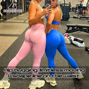 Conjunto de Yoga sin Costuras para Mujer, 3 Piezas, con Top de Manga Corta de Alto Impacto, Shorts y Leggings, <span class=keywords><strong>Ropa</strong></span> Deportiva para Gimnasio - Product Image 4