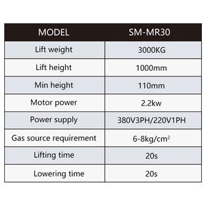 SM-MR30 de elevación de <span class=keywords><strong>coche</strong></span>, tijera de tiro medio de <span class=keywords><strong>220V</strong></span> - Product Image 4