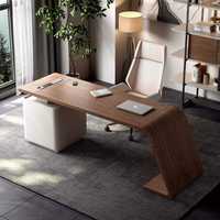 Bureau d'angle de style nordique, surface en bois, design écologique et durable, utilisation à domicile/au bureau, tiroir de rangement, facilement transportable