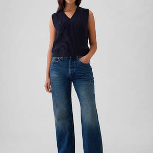 Gilet <span class=keywords><strong>pull</strong></span> <span class=keywords><strong>sans</strong></span> manches en tricot personnalisé OEM, col en V, pour femmes, débardeur <span class=keywords><strong>pull</strong></span> pour femmes - Product Image 3