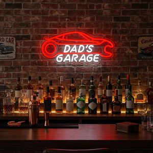 Enseigne néon « <span class=keywords><strong>Garage</strong></span> de Papa » pour Papa, Enseigne néon LED « <span class=keywords><strong>Voiture</strong></span> de sport rouge » pour <span class=keywords><strong>Garage</strong></span>, Enseignes néon pour Hommes, Cadeau Fête des Pères, Enseignes néon personnalisées - Product Image 4