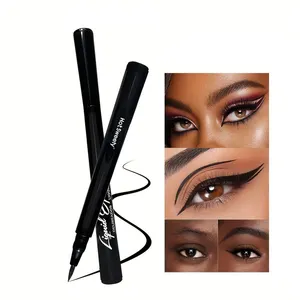 OEM son derece ince olmayan leke uzun ömürlü siyah mat su geçirmez eyeliner özel etiket doğal sıvı eyeliner jel