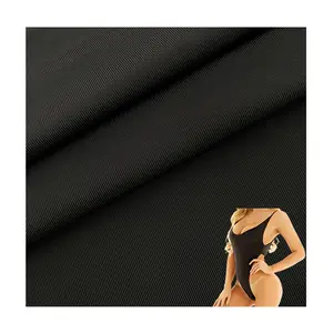 Wholesale 55D Jersey 88% Polyester 12% Spandex Black Stocklot 4 Way Stretch Poly Lycra Fabric
