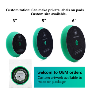 1000 cừu 6 inch màu xanh lá cây xe đánh bóng pad tự động chi tiết phụ kiện với cắt bọt xốp bền và hiệu quả - Product Image 4