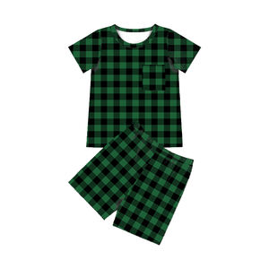 TZ-357-YXX <span class=keywords><strong>Frère</strong></span> et sœur Ensembles Bébé Toddler Enfants Filles Garçons Court Doux Lait Soie Fraîche D'été Pyjama de Nuit Pyjamas 2pcs Ensemble - Product Image 5