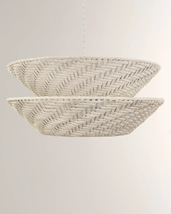 โคมระย้าหวายสองชั้นสไตล์โบฮีเมียนโคมไฟระย้าหวายแบบนอร์ดิกสำหรับตกแต่งห้องนั่งเล่น/ห้องรับประทานอาหาร - Product Image 1