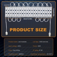 Módulos LED AC110V 220V SMD 2835 72*16MM 3 Leds IP65 Módulo de Inyección LED de Color Blanco/Verde/Azul/Morado/Rojo/Rosa