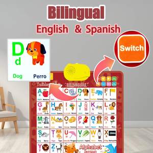 Póster Educativo Bilingüe con Sonido, Póster del <span class=keywords><strong>Alfabeto</strong></span> con Sonido, Venta al por Mayor en China, Juguete Educativo, Tabla Fonética, Gráficos de Audio para Niños - Product Image 2