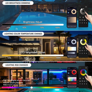 Contrôleur LED Zigbee MESH MC32XZ, étanche IP68, DC5-24V 6A, variateur PWM, synchronisation de groupe 4 zones pour éclairage extérieur de piscine - Product Image 5