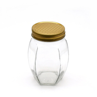 Vente flash Pots à confiture uniques en verre de 500g et 1000g avec couvercle doré