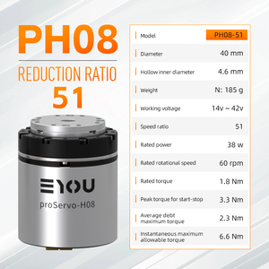 ETOU 24V 48V Harmônico Atuador PH08-51 Robot Joint Module com Freio - Product Image 3