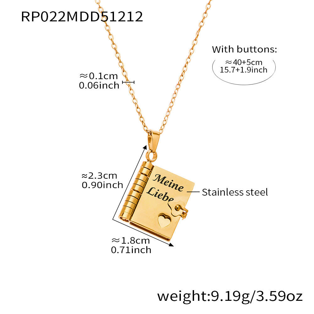 Collier en or Rp022 - Style "amoureux allemand"