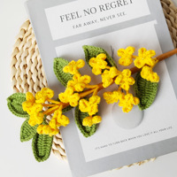 Bouquet de fleurs d'osmanthus au crochet fait main, bouquet de fleurs au crochet, cadeaux pour la Saint-Valentin, cadeaux pour la fête des mères