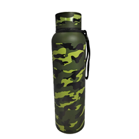 Flacon à vide isotherme de voyage portable en acier inoxydable de 600ml avec couvercle de tasse et corde à main pour les gobelets portables de camping