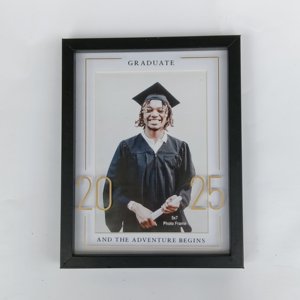 Cadre photo de remise de diplôme en gros avec texte doré, cadre photo avec insert thématique 'Définition de Papa', boîte à ombre, cadeau - Product Image 4