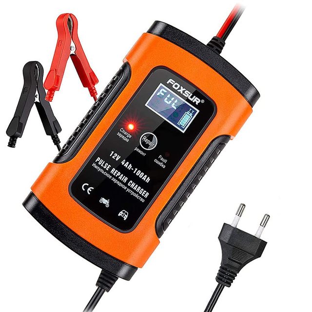 Oem Foxsur Automatic Battery Charger 5a 12v Car Battery Charger Motorcycle