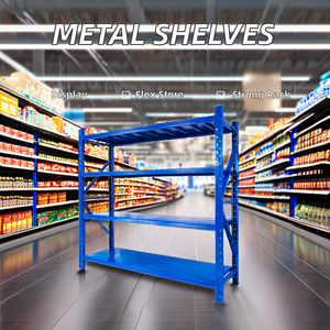 מדפי אחסון פלדה מדפים אורכי עבור מוסך ומחסן קורוזיה - Product Image 5