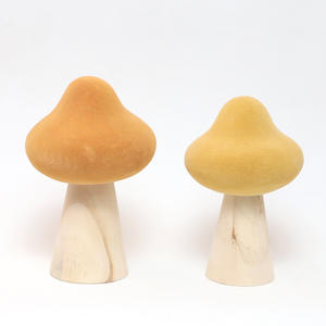 庭の装飾工場卸売フロックセラミックキノコ置物 - Product Image 4