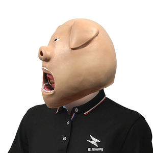 ขายส่งปรับแต่งคอสเพลย์เครื่องแต่งกายปาร์ตี้สมจริงหมูโกรธหน้ากากหมวกฮาโลวีนLatexสัตว์หน้ากาก - Product Image 2